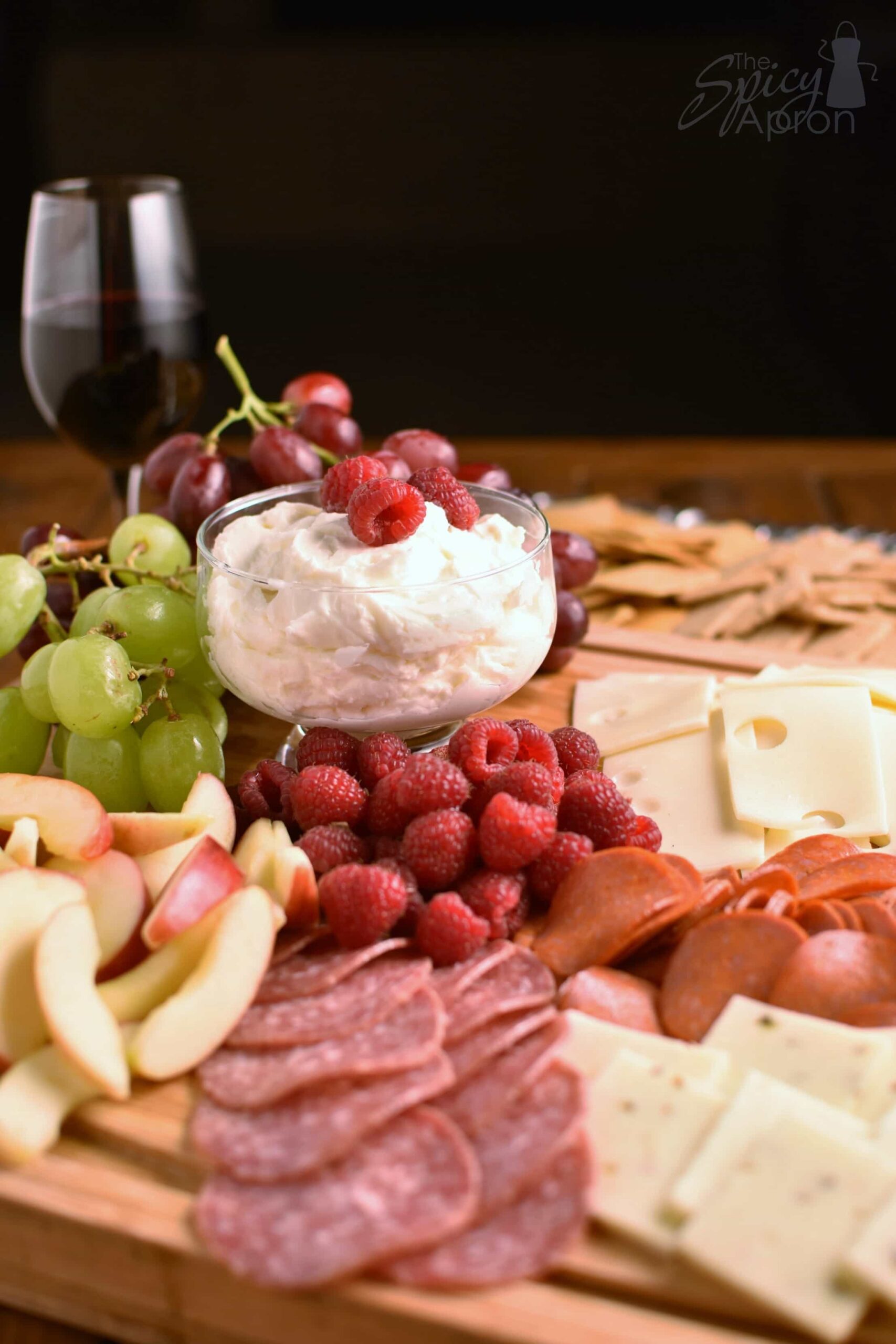 Meat and Cheese Platter with Fruit (and dip)