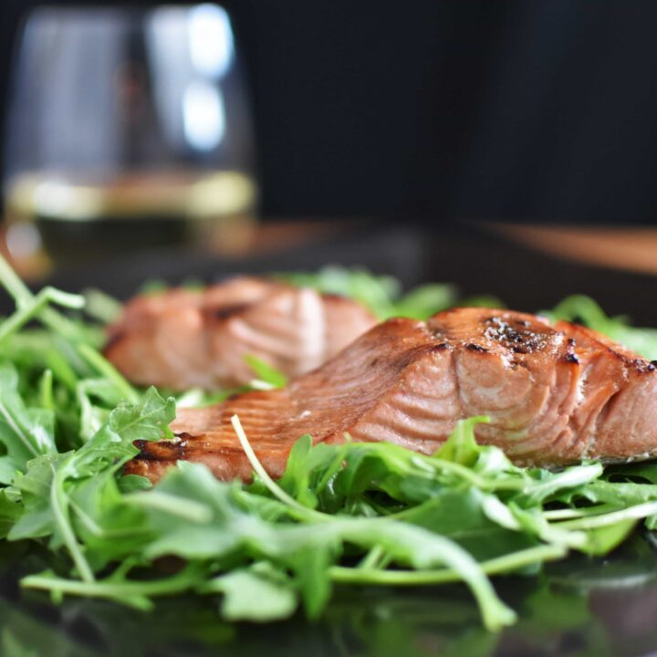 broiled Salmon Horizontal Close up
