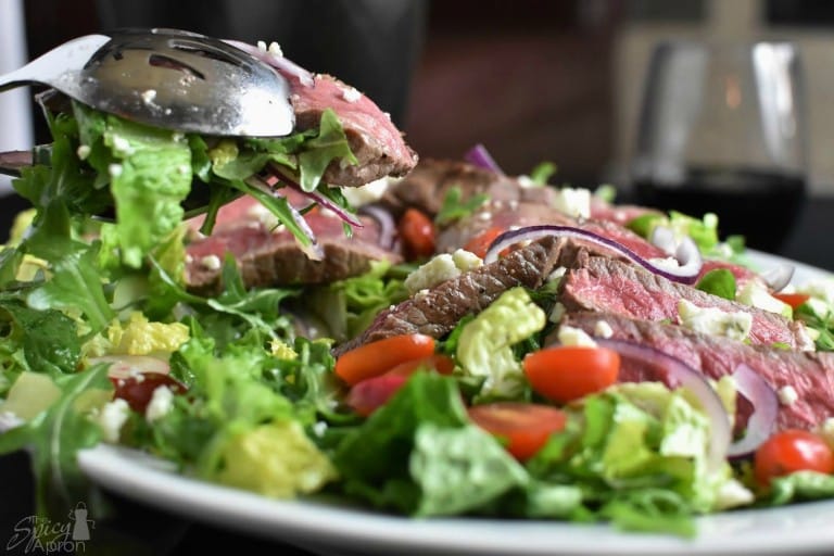 Steak Salad with Blue Cheese Crumbles The Spicy Apron