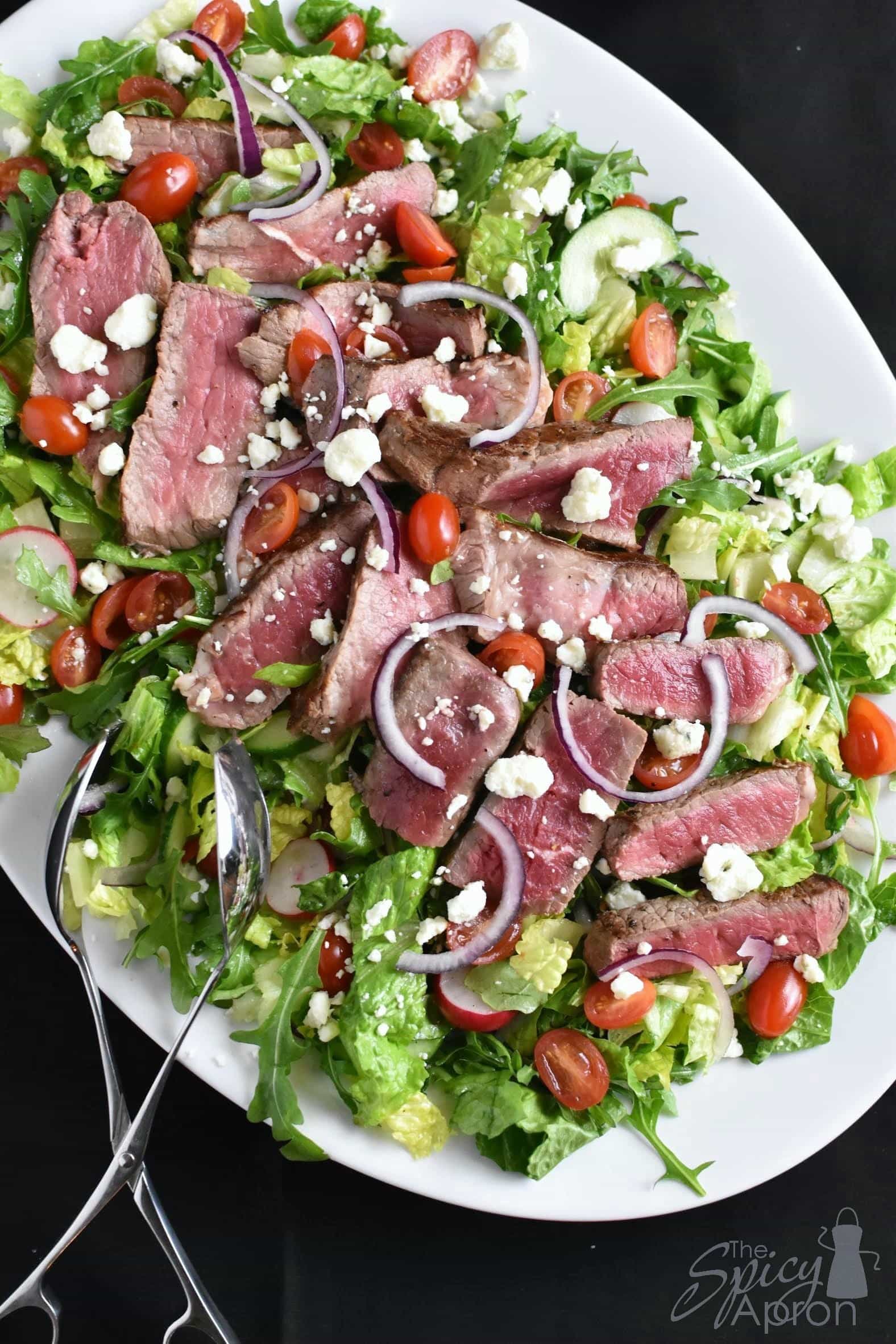 Steak Salad with Blue Cheese Crumbles