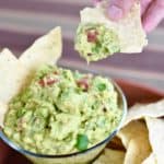 Camping Snacks Guacamole with chip