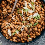 Instant Pot Pinto Beans overhead in bowl