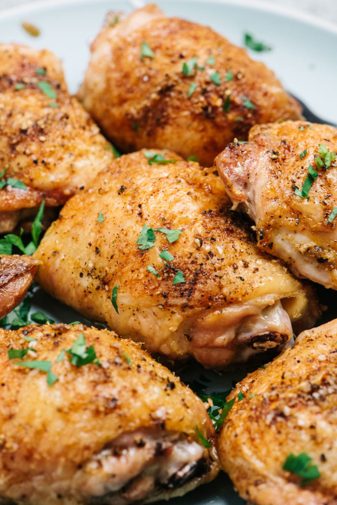 Crispy Baked Chicken Thighs  EASY Weeknight Dinner  The Spicy Apron
