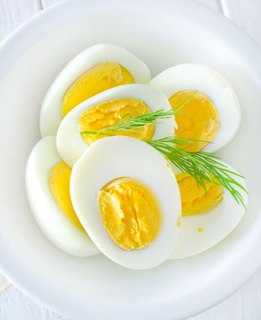 hard boiled eggs vertical meal prep