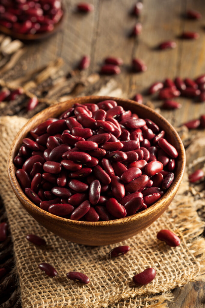 Kidney beans in a bowl vertical