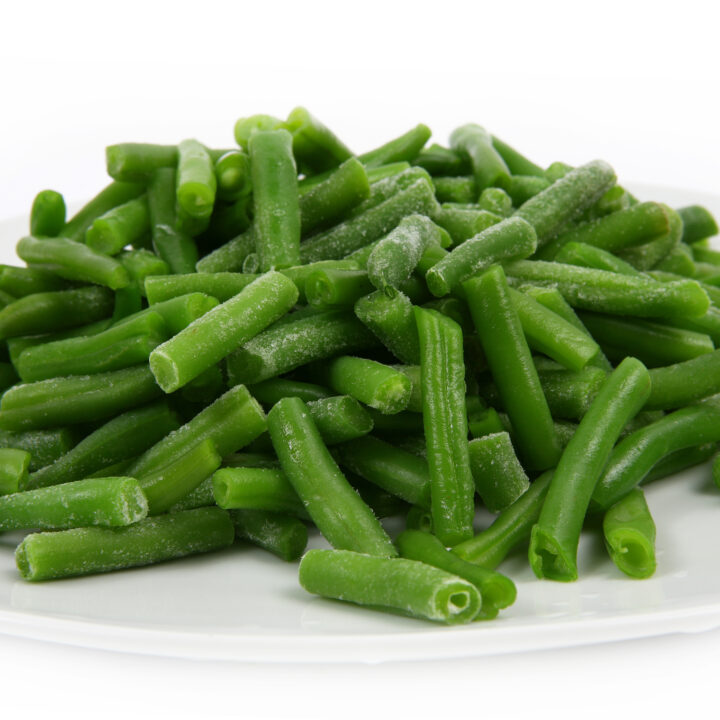 air fryer frozen green beans horizontal cooked
