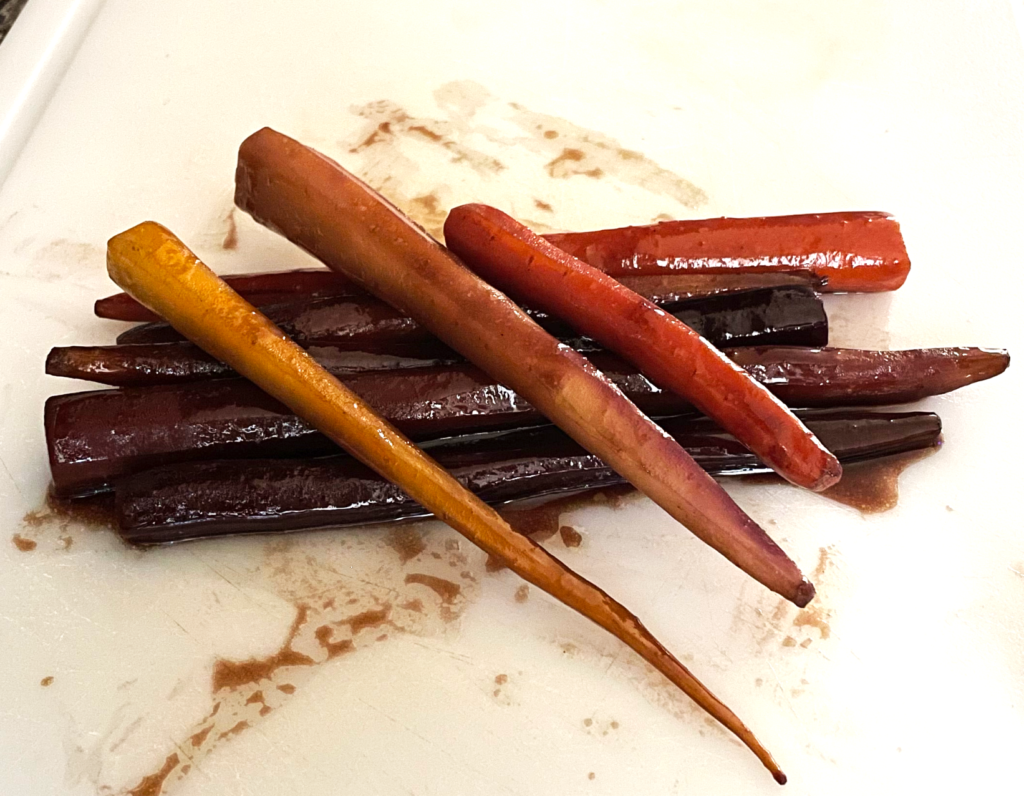 Sous Vide Carrots on Cutting board edit