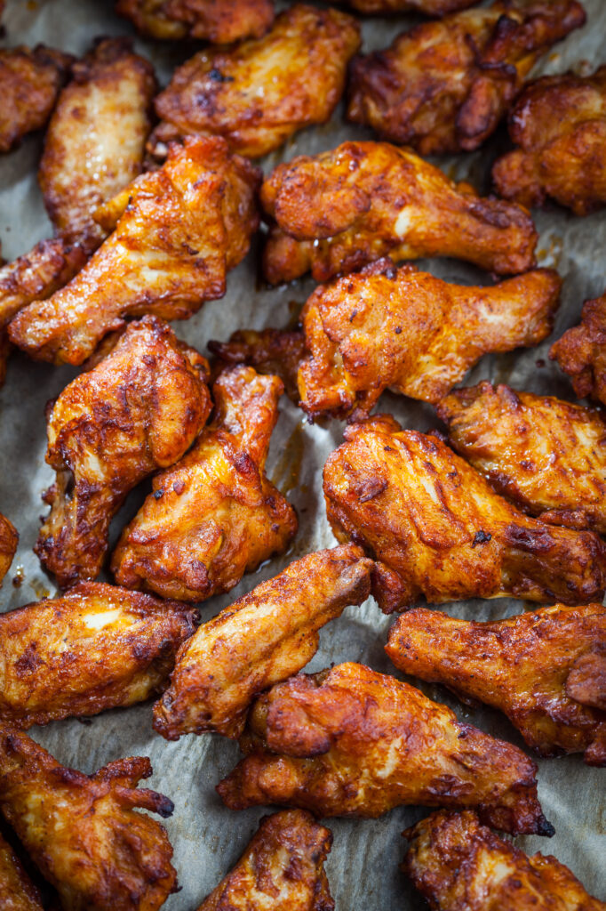 baked chicken wings vertical
