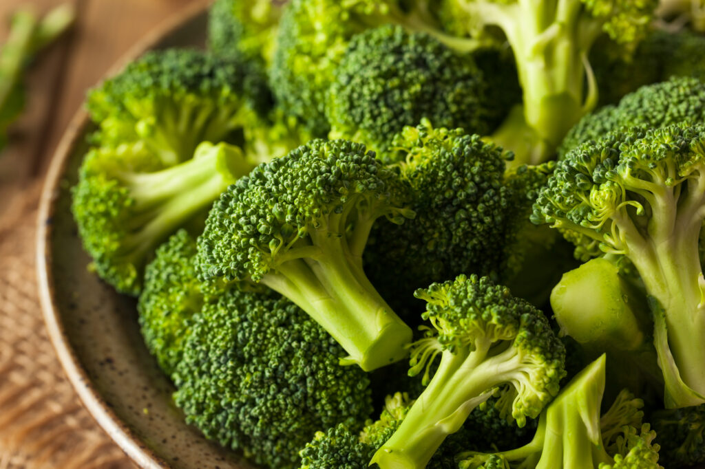 fresh broccoli with nutrients